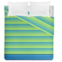 Line Horizontal Green Blue Yellow Light Wave Chevron Duvet Cover Double Side (Queen Size) View2