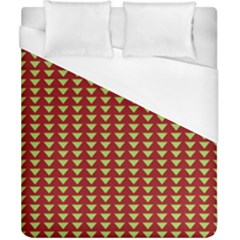 Hawthorn Sharkstooth Triangle Green Red Full Duvet Cover (california King Size) by Mariart