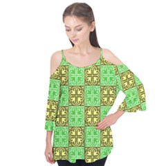 Clipart Aztec Green Yellow Flutter Tees