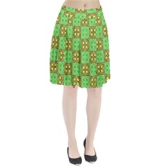 Clipart Aztec Green Yellow Pleated Skirt by Mariart