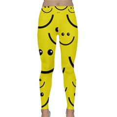 Linus Smileys Face Cute Yellow Classic Yoga Leggings by Mariart