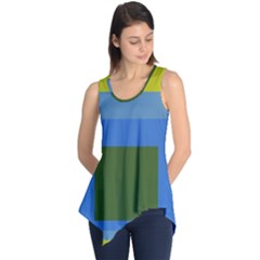 Plaid Green Blue Yellow Sleeveless Tunic by Mariart