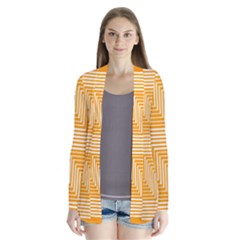 Orange Line Plaid Cardigans by Mariart