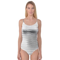 Polka Circle Round Black White Hole Camisole Leotard  by Mariart