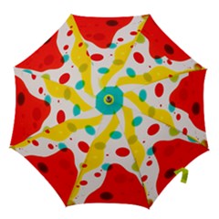 Polkadot Color Rainbow Red Blue Yellow Green Hook Handle Umbrellas (small) by Mariart