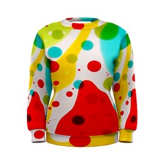 Polkadot Color Rainbow Red Blue Yellow Green Women s Sweatshirt by Mariart