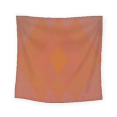 Live Three Term Side Card Orange Pink Polka Dot Chevron Wave Square Tapestry (small) by Mariart