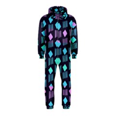 Polkadot Plaid Circle Line Pink Purple Blue Hooded Jumpsuit (kids) by Mariart