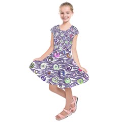 Painted Circles               Kids  Short Sleeve Dress by LalyLauraFLM