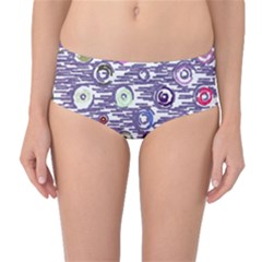 Painted Circles           Mid-waist Bikini Bottoms by LalyLauraFLM