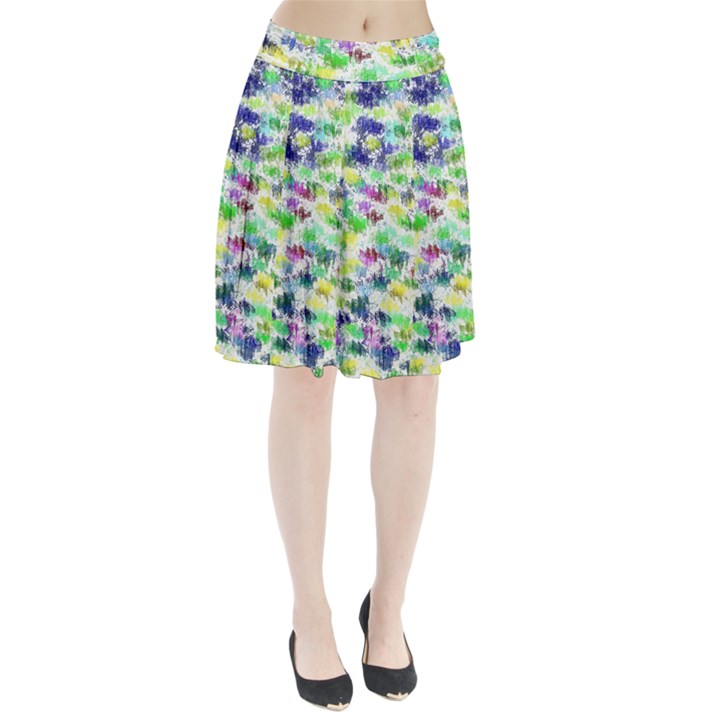 Paint on a white background       Pleated Skirt