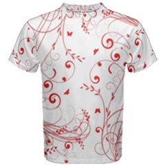 Floral Design Men s Cotton Tee by ValentinaDesign