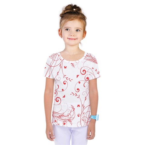 Floral Design Kids  One Piece Tee by ValentinaDesign