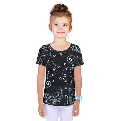 Floral Design Kids  One Piece Tee by ValentinaDesign