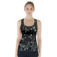 Floral Design Racer Back Sports Top by ValentinaDesign