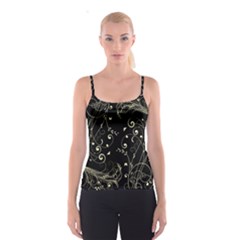 Floral Design Spaghetti Strap Top by ValentinaDesign