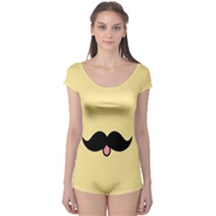 Mustache Boyleg Leotard  by Nexatart