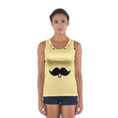 Mustache Women s Sport Tank Top  by Nexatart