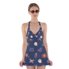 Kawaiieen Pattern Halter Swimsuit Dress by Nexatart