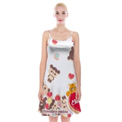 Chocopa Panda Spaghetti Strap Velvet Dress by Nexatart