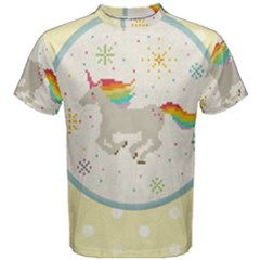 Unicorn Pattern Men s Cotton Tee by Nexatart