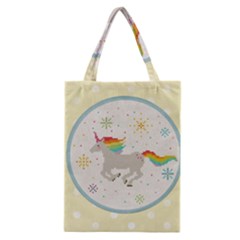 Unicorn Pattern Classic Tote Bag by Nexatart