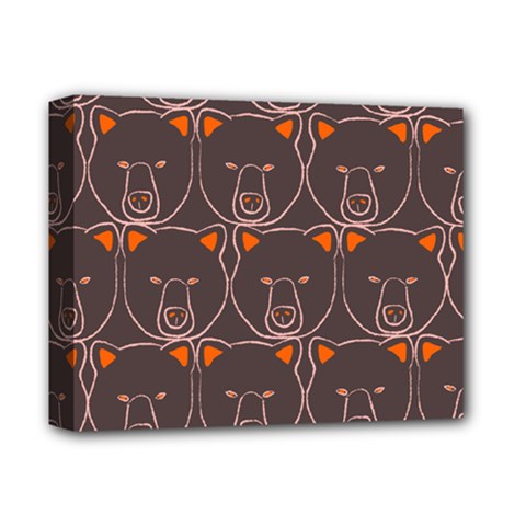 Bears Pattern Deluxe Canvas 14  X 11  by Nexatart