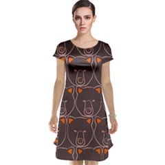 Bears Pattern Cap Sleeve Nightdress by Nexatart