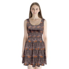 Bears Pattern Split Back Mini Dress  by Nexatart