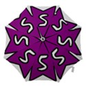 Star Five Purple White Hook Handle Umbrellas (Medium) View1