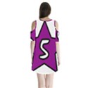 Star Five Purple White Shoulder Cutout Velvet  One Piece View2