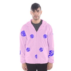 Star Space Balloon Moon Blue Pink Circle Round Polkadot Hooded Wind Breaker (men) by Mariart