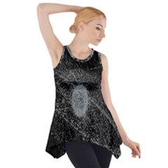 Space X Circle Line Black Side Drop Tank Tunic by Mariart