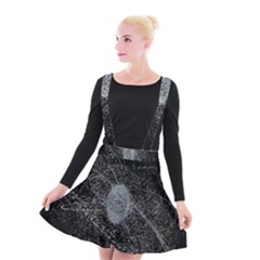 Space X Circle Line Black Suspender Skater Skirt