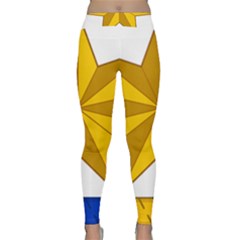 Star Yellow Blue Classic Yoga Leggings by Mariart