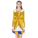 Star Yellow Blue Flare Dress View1