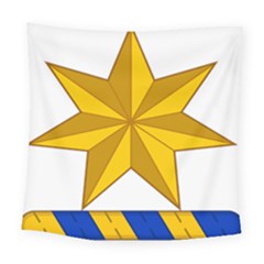 Star Yellow Blue Square Tapestry (large)