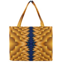 Plaid Blue Gold Wave Chevron Mini Tote Bag by Mariart