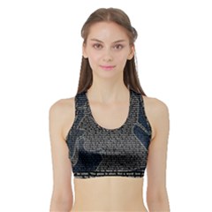 Sherlock Quotes Sports Bra With Border by Mariart