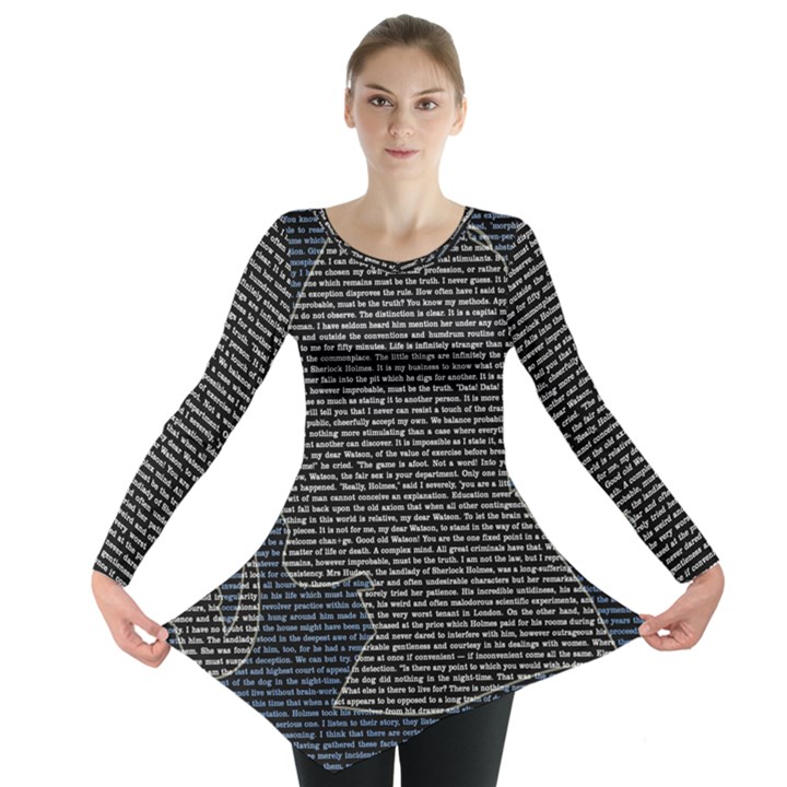 Sherlock Quotes Long Sleeve Tunic 