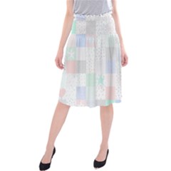 Sweet Dreams Rag Quilt Midi Beach Skirt by Mariart