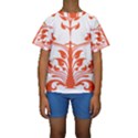 Tree Leaf Flower Orange Sexy Star Kids  Short Sleeve Swimwear View1