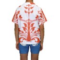 Tree Leaf Flower Orange Sexy Star Kids  Short Sleeve Swimwear View2