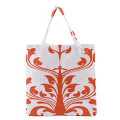 Tree Leaf Flower Orange Sexy Star Grocery Tote Bag by Mariart