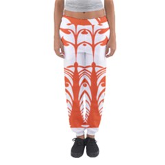 Tree Leaf Flower Orange Sexy Star Women s Jogger Sweatpants by Mariart