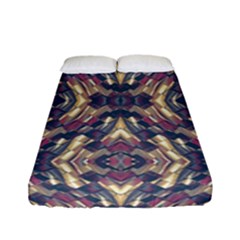 Multicolored Modern Geometric Pattern Fitted Sheet (full/ Double Size) by dflcprints