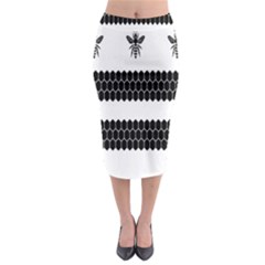 Wasp Bee Hive Black Animals Midi Pencil Skirt by Mariart