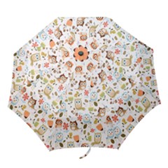 Cute Owl Folding Umbrellas by Nexatart