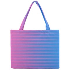 Turquoise Pink Stripe Light Blue Mini Tote Bag by Mariart