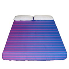 Turquoise Pink Stripe Light Blue Fitted Sheet (king Size) by Mariart